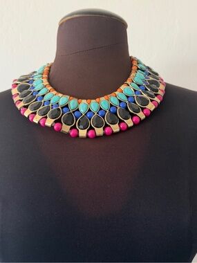 ALDO Multi-Color Statement Collar Necklace - Gold Accents